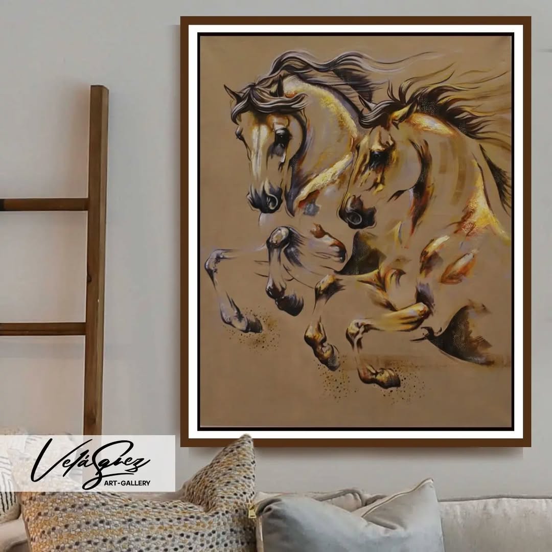 🐎 CUADRO ABSTRACTO DE CABALLO FUERTE