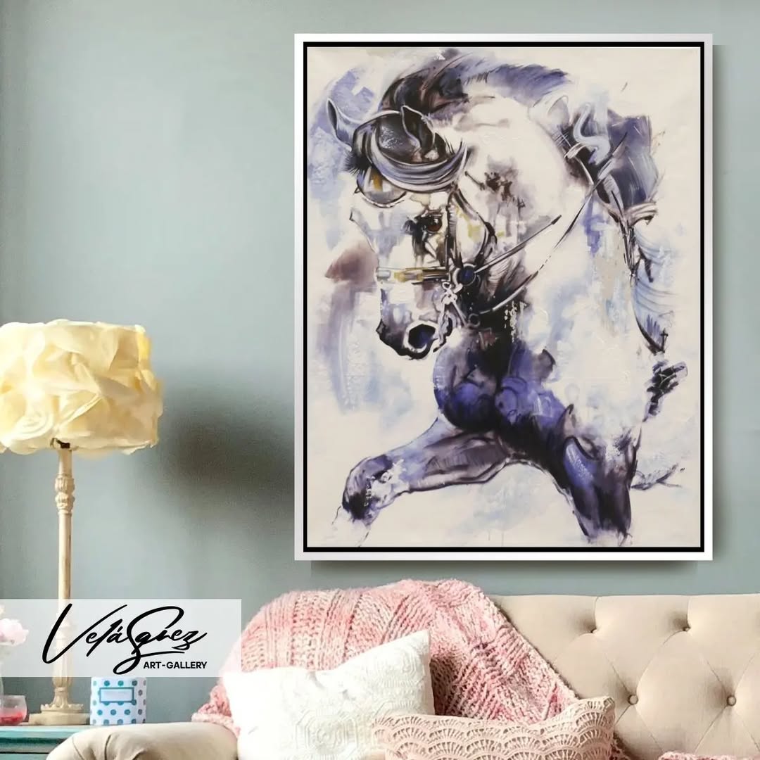 🐎 CUADRO ABSTRACTO DE CABALLO FUERTE