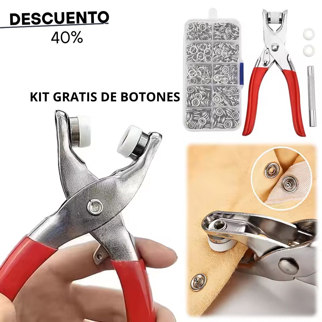 ¡Luce como un experto con cada clic! 🔩 KIT DE BROCHES DE PRESIÓN CON PINZAS Y 200 BOTONES