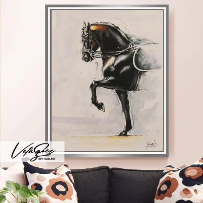 🐎 CUADRO ABSTRACTO DE CABALLO FUERTE